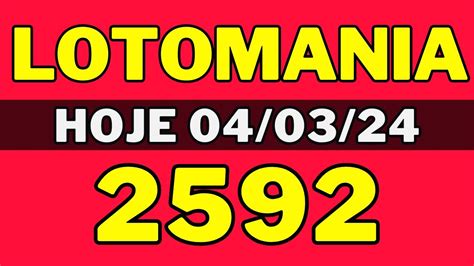 Resultado da Lotomania 2592 de hoje, 04/03; prêmio é de R.